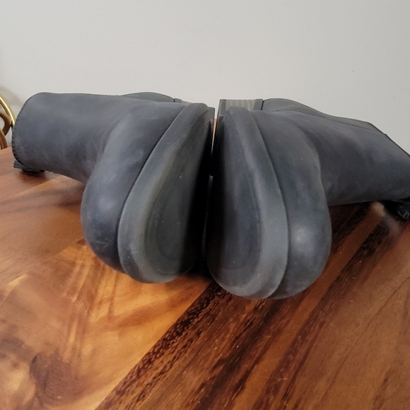 Clarks Collection Women's Black Leather Ankle Boots Size 7.5 Comfy Western Boho - Picture 8 of 14